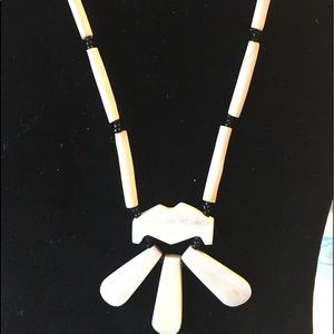Ivory colored beaded necklace
